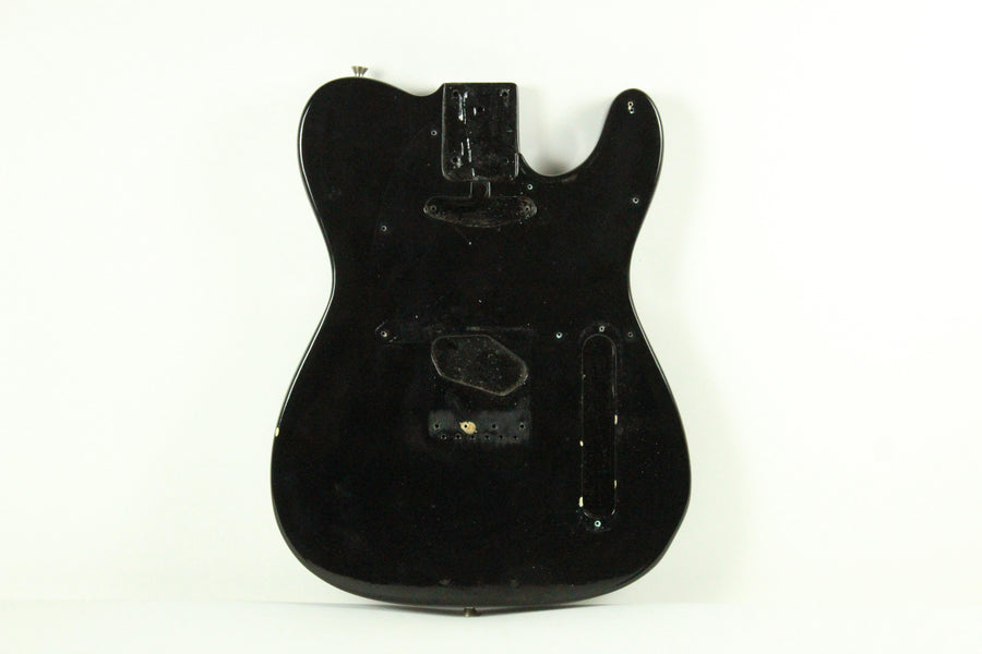 1973 Vintage Fender Telecaster Ash 4-Bolt BODY ~Black Refin~ Tele 1970s