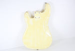 1976-1977 Vintage Fender Precision Bass Olympic White/Blonde ~Refin~ 4-Bolt BODY PBass 1970s USA