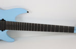 Aristides 070R 7-String One-Piece Arium Body/Neck Light Blue Raw Richlite Black Fretboard USA