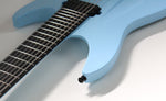 Aristides 070R 7-String One-Piece Arium Body/Neck Light Blue Raw Richlite Black Fretboard USA