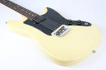 1977 Vintage Fender Musicmaster Guitar Olympic White Blonde All Original ~Beautiful Checking~ USA 1970s CBS
