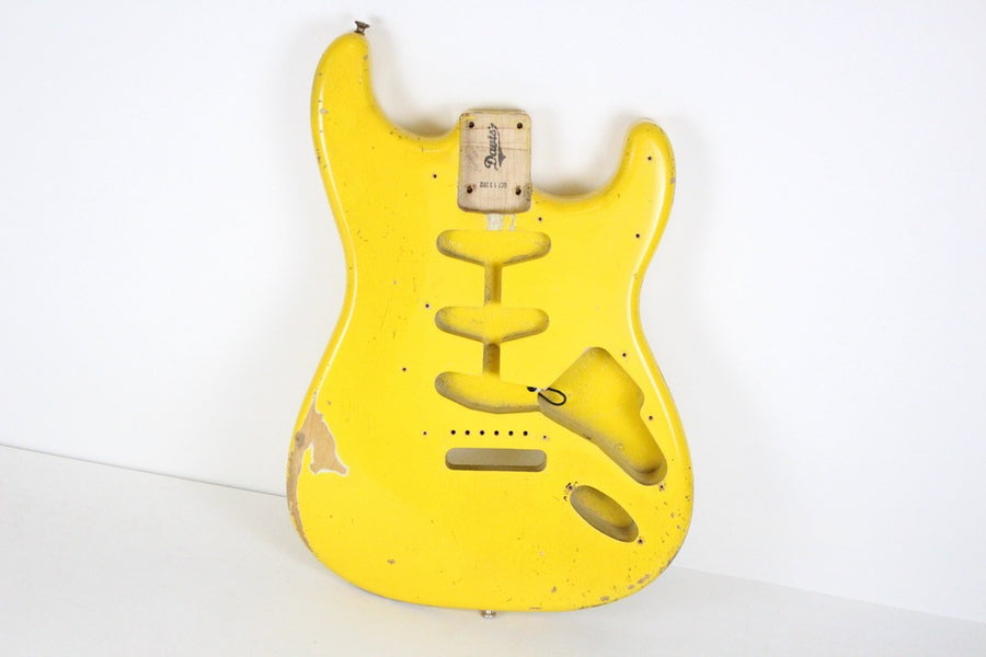 Jason Davis Master Builder 1960's Stratocaster style BODY RELIC Canary Yellow