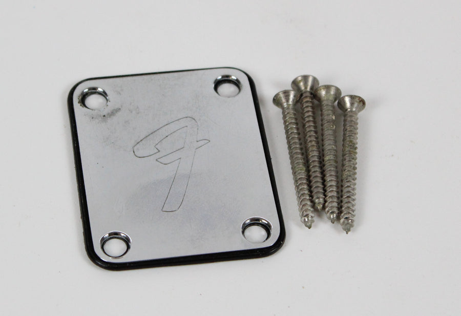 1978 Vintage Fender Mustang/Jaguar/Jazzmaster Chrome Neck Plate USA 1970s