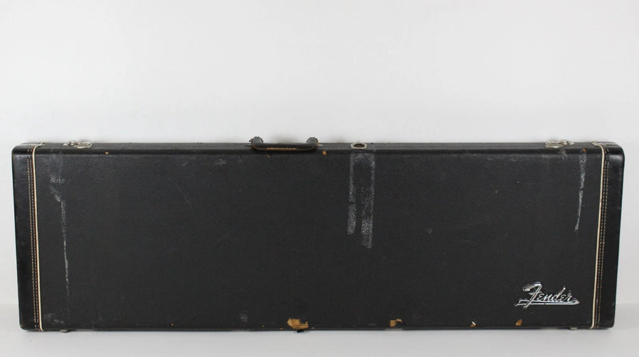 1972-1974 Vintage Fender Jazz Bass/Precision Bass/Telecaster Bass Hardshell CASE ~Black Tolex w/ Orange Interior~ 1972,1973,1974 1970s USA