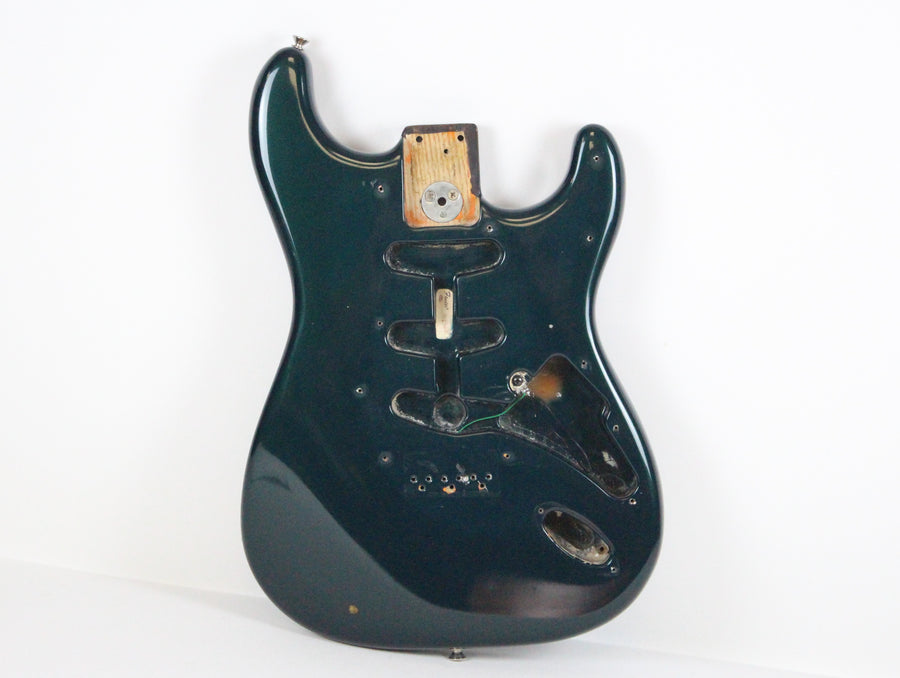 1974 Vintage Fender Stratocaster Hardtail Body ~Teal/Grean Refin~ CBS 1970s USA Strat
