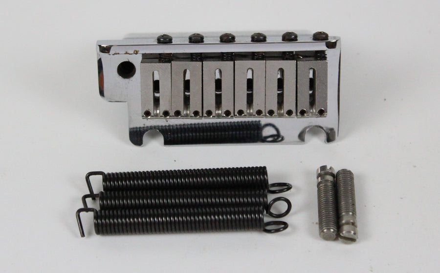2002 Fender American Standard Stratocaster USA Chrome Guitar Bridge w/Original Bolts and Screws