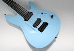 Aristides 070R 7-String One-Piece Arium Body/Neck Light Blue Raw Richlite Black Fretboard USA