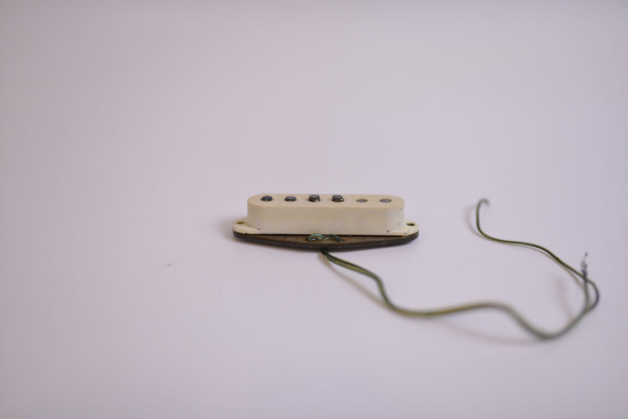 1969 Vintage Fender Stratocaster Gray-Bottom Staggered-Pole Neck Pickup Potted 1960's