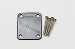1973 Vintage Fender Jazz Bass Chrome NECK PLATE w/Original Screws & Gasket 1970s USA
