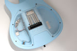 Aristides 070R 7-String One-Piece Arium Body/Neck Light Blue Raw Richlite Black Fretboard USA
