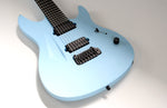 Aristides 070R 7-String One-Piece Arium Body/Neck Light Blue Raw Richlite Black Fretboard USA