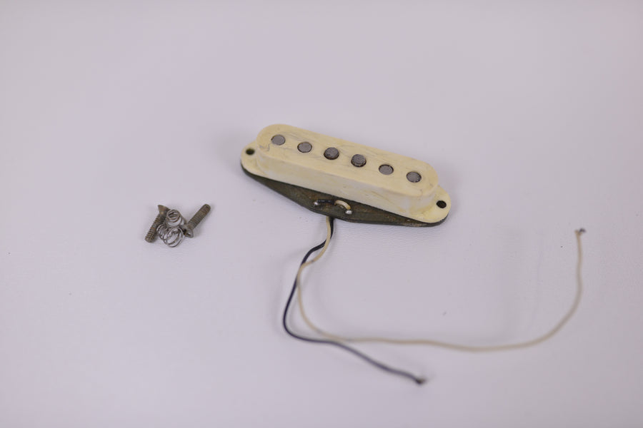 1972 Vintage Fender Stratocaster Gray-Bottom Staggered-Pole Middle Pickup Potted 1970's